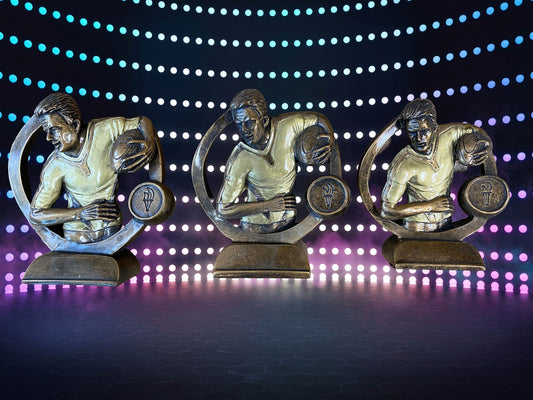 Rugby Male Player With Ball Resin Award - 3 sizes