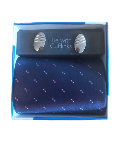 Mens Tie and Cufflinks Gift Set