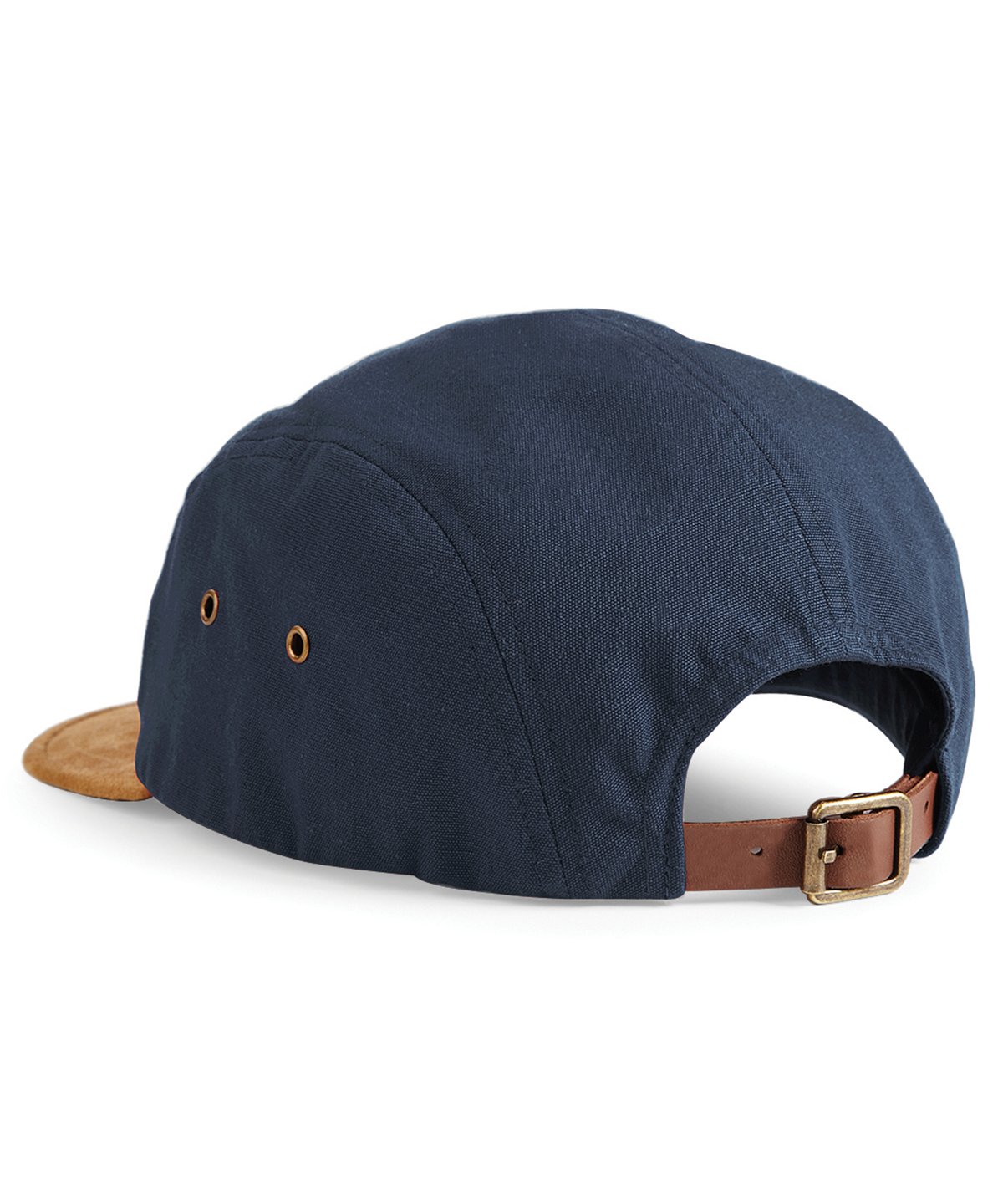 Suede peak 5-panel baseball cap